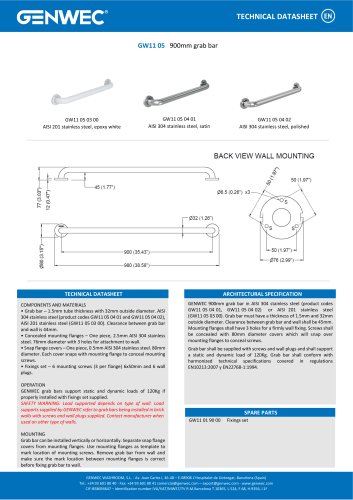 GW11 05 900mm grab bar