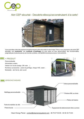 Abri CEP sécurisé - Desabrisvélosquiseconstruisent à la carte!