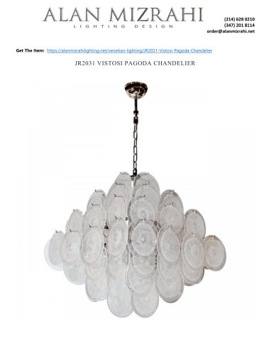 JR2031 VISTOSI PAGODA CHANDELIER