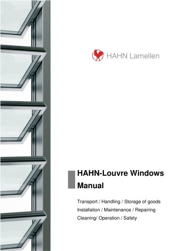 HAHN-Louvre Windows Manual