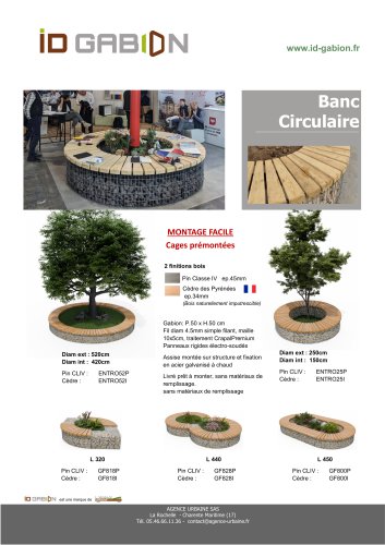 Banc Gabion cirulaire