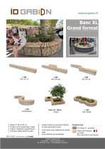 Banc XL gabion grand format