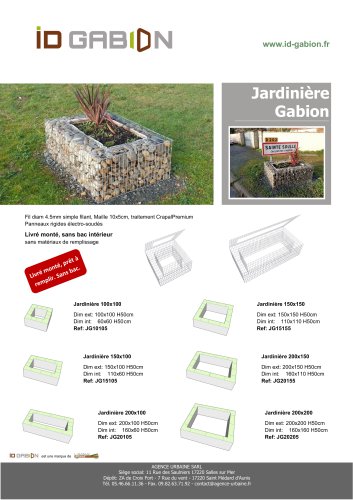Jardinière Gabion