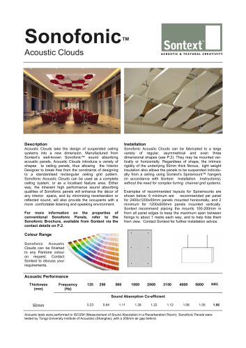 Sonofonic™ Acoustic Clouds