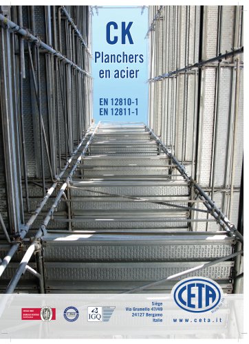 PLANCHERS EN ACIER - UNI EN 12810-1 EN 12811-1