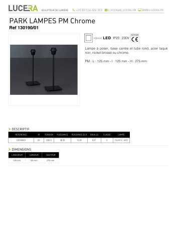 PARK LAMPES PM CHROME 130190/01