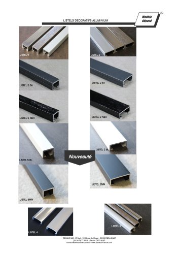 Listels décoratifs aluminium