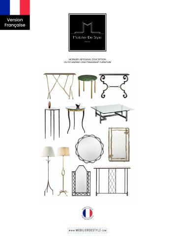 MOBILIER ARTISANAL D’EXCEPTION