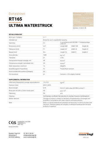 RT165 ULTIMA WATERSTRUCK