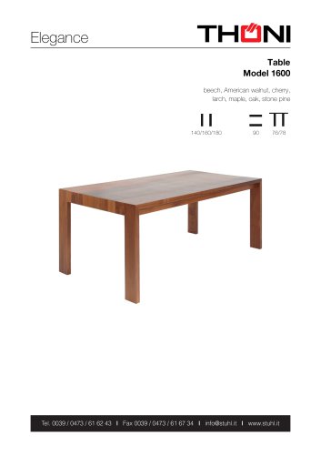 Table Model 1600