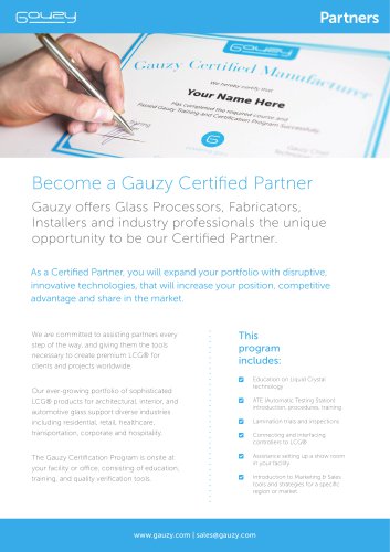 Become a Gauzy Partner