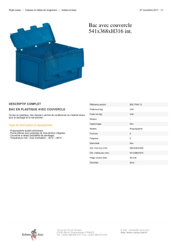 BAC AVEC COUVERCLE 541X368XH316 INT.