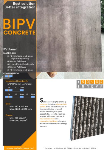 BIPV-Solar Photovoltaic Panels-Colors-Concrete