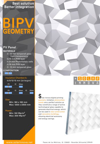 BIPV-Solar Photovoltaic Panels-Colors-Geometry