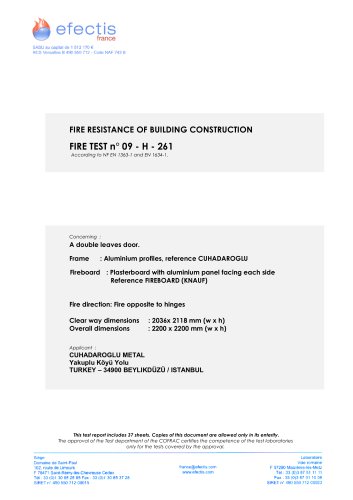 FIRE RESISTANCE OF BUILDING CONSTRUCTION