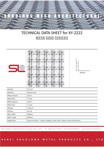 stainless steel metal mesh XY-2222