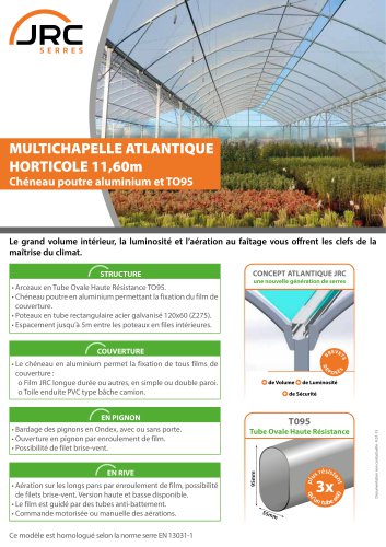 MULTICHAPELLE ATLANTIQUE HORTICOLE 11,60m