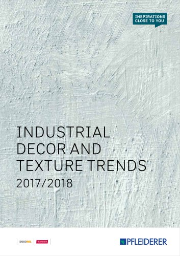 INDUSTRIAL DECOR AND TEXTURE TRENDS 2017/2018