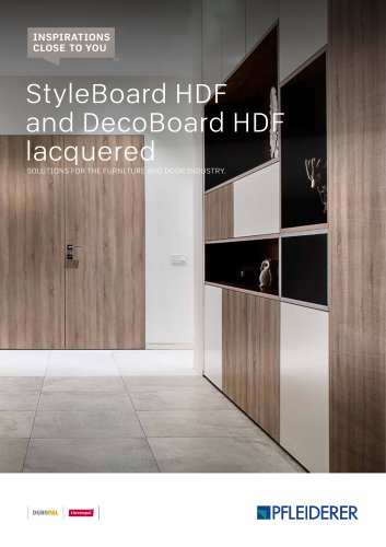 StyleBoard HDF and DecoBoard HDF lacquered