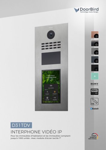 Interphone Vidéo IP D31TDV