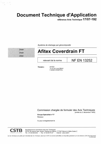 AFITEX COVERDRAIN FT