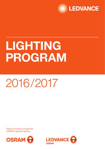 LIGHTING PROGRAM 2016/2017