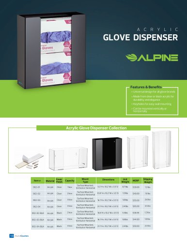 ACR Y L I C GLOVE DISPENSER