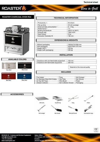 ROASTER CHARCOAL OVEN R54