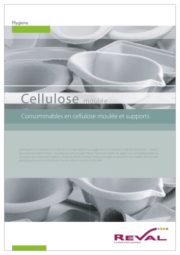 Consommables en cellulose moul&eacute;e et supports