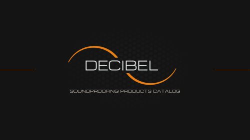 SOUNDPROOFING PRODUCTS CATALOG