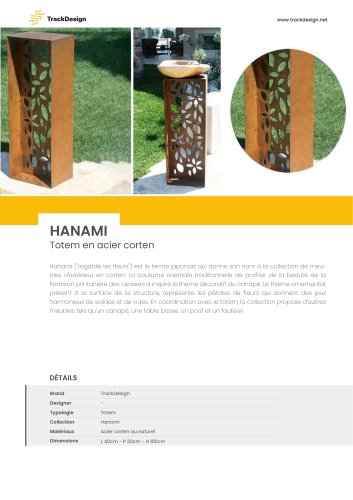 HANAMI Totem en acier corten