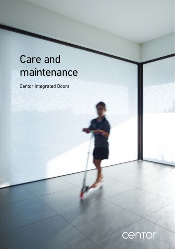 Centor Integrated Doors Care and maintenance