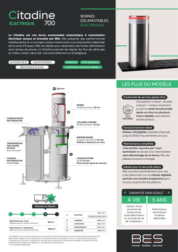 CITADINE 700 Borne escamotable électrique