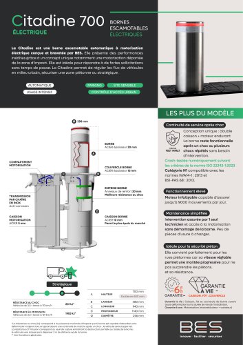 CITADINE 700 Borne escamotable &eacute;lectrique
