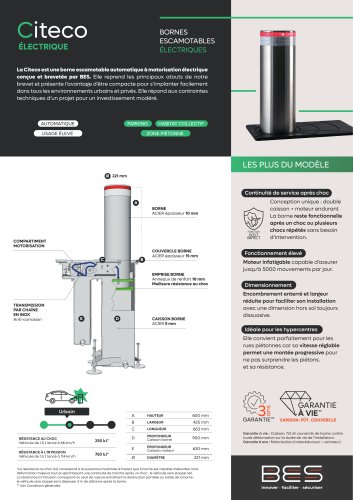 CITECO Borne escamotable &eacute;lectrique