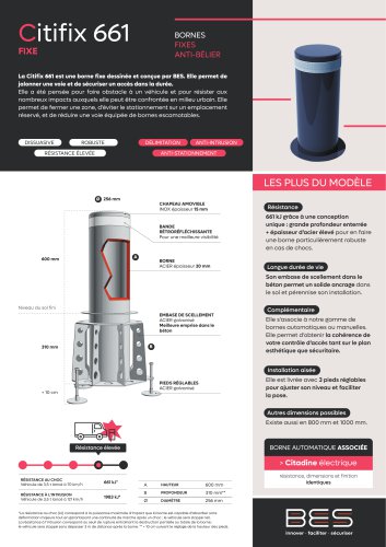 CITIFIX 661 Borne fixe anti-bélier
