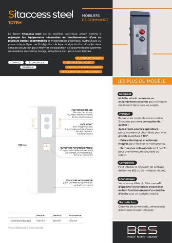 SITACCESS STEEL Totem de contrôle d'accès