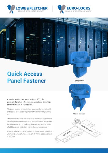 Quick Access Panel Fastener W212