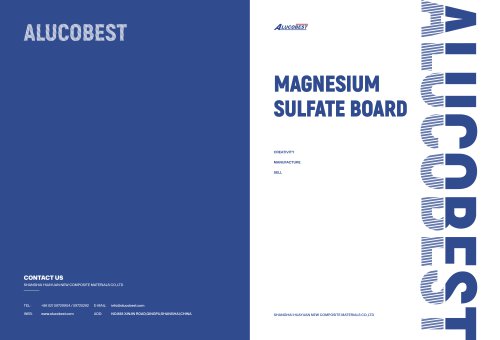 Alucobest MAGNESIUM SULFATE BOARD