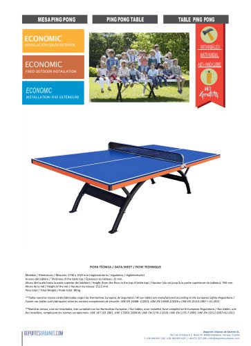 PING PONG TABLE