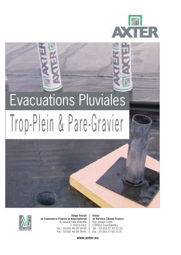 EVACUATIONS PLUVIALES, TROP-PLEIN & PARE-GRAVIER