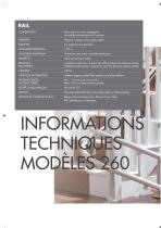 INFORMATIONS TECHNIQUES MODELES 260 - 2