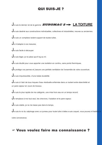 Panneaux isolants de toiture - EUROMAC2