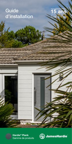 HardiePlank Guide d'installation janv 2023