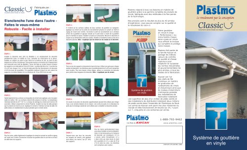 Pamphlet système de gouttière Plastmo Classic