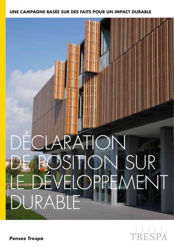 Déclaration de position sur le développement durable