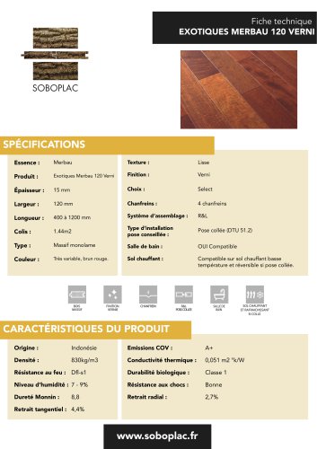 EXOTIQUES MERBAU 120 VERNI