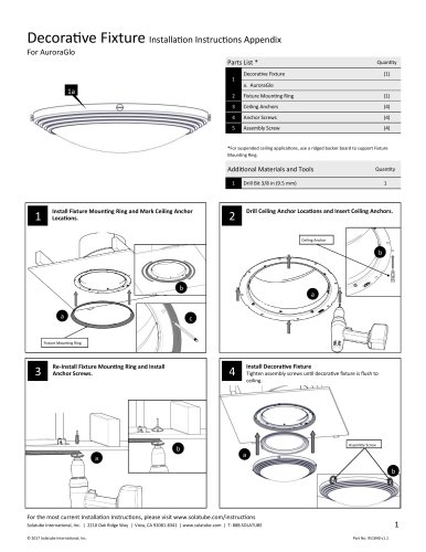 Decorative Fixture For AuroraGlo