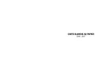 CARTE BLANCHE AU PAPIER - 2