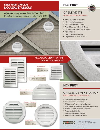 Grilles de ventilation